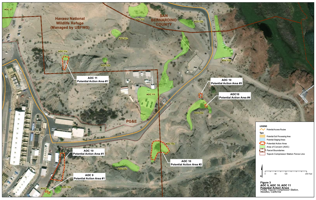 Map of Figure  2-1 AOC4 Site Features Implementation Report for Time-critical removal action at AOC 4